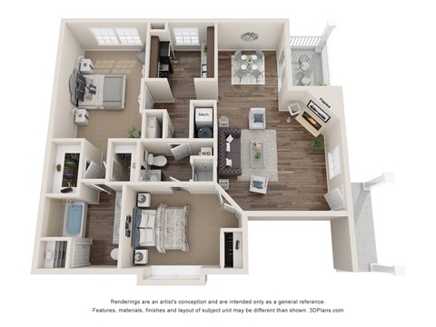 Fairlane Woods Milton two bedroom apartment floor plan